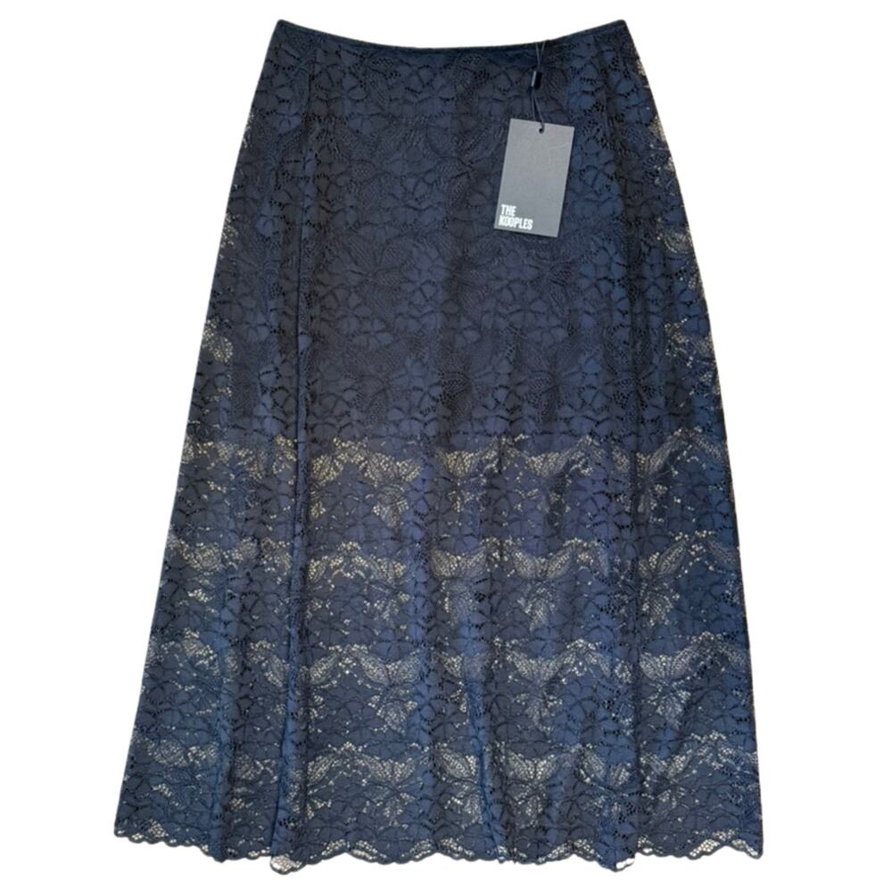 The Kooples Black Lace Maxi Skirt | Size 2 M | NWT